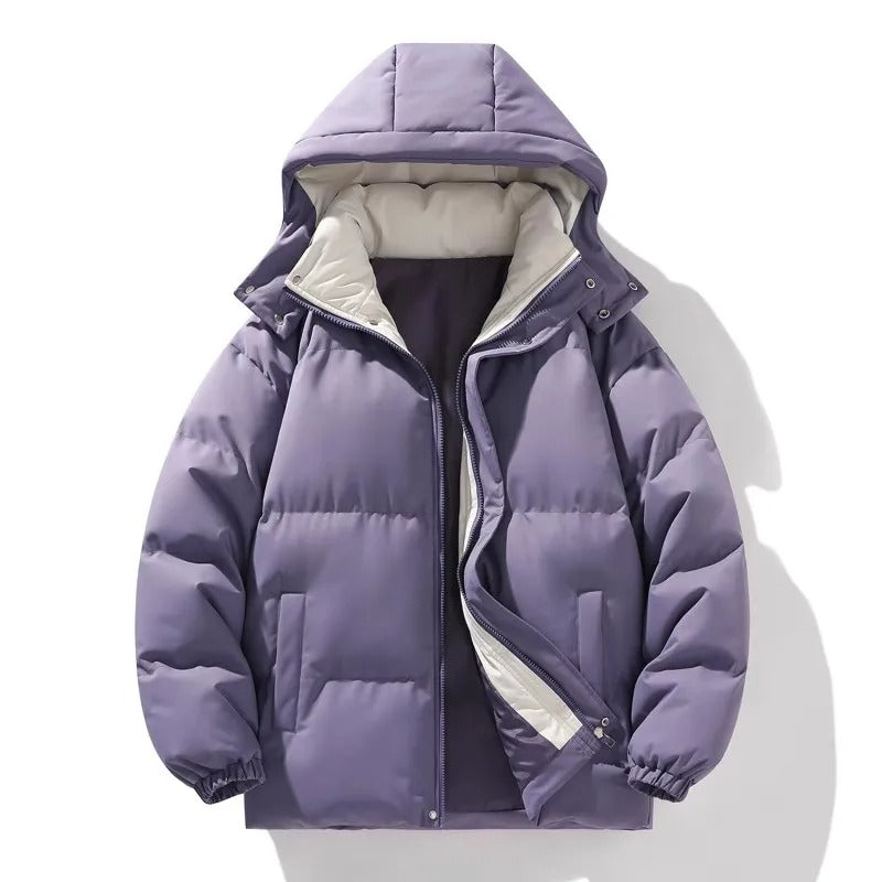Elegante herenjas met capuchon