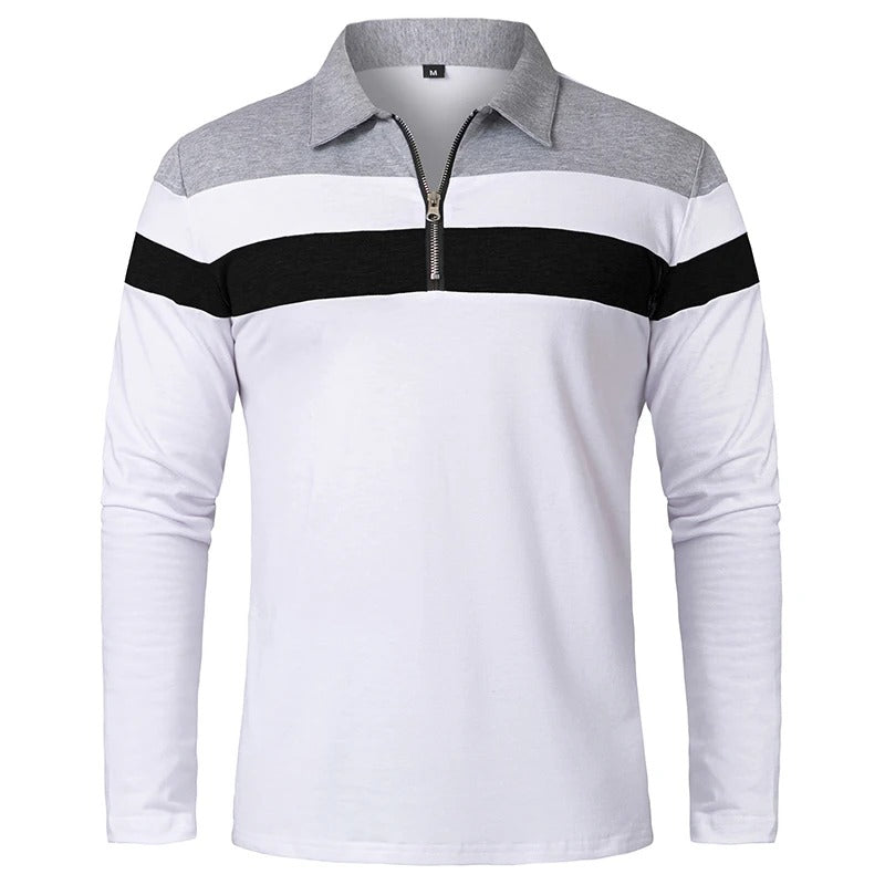Elegante Gestreepte Sweater met Ritssluiting