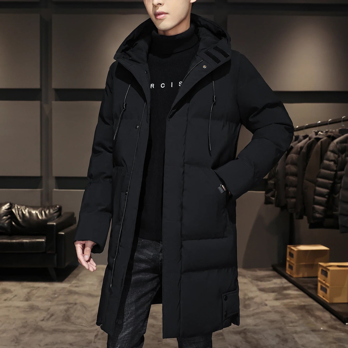 Elegante lange winterjas