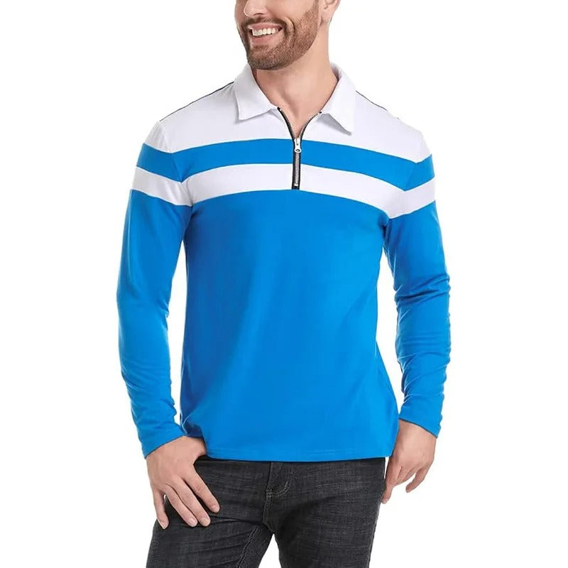 Elegante Gestreepte Sweater met Ritssluiting