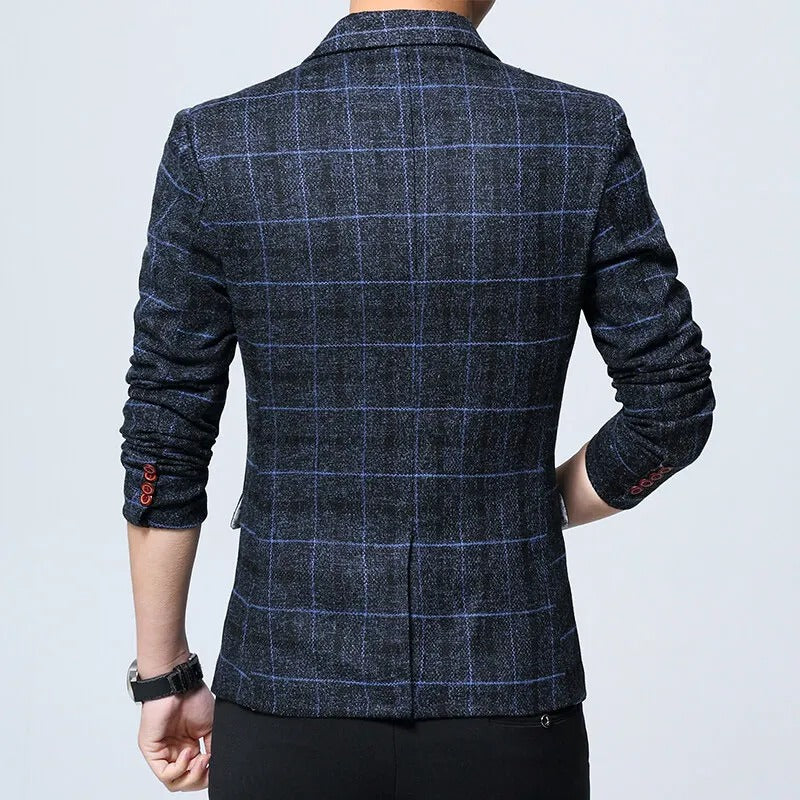 Elegante geruite blazer