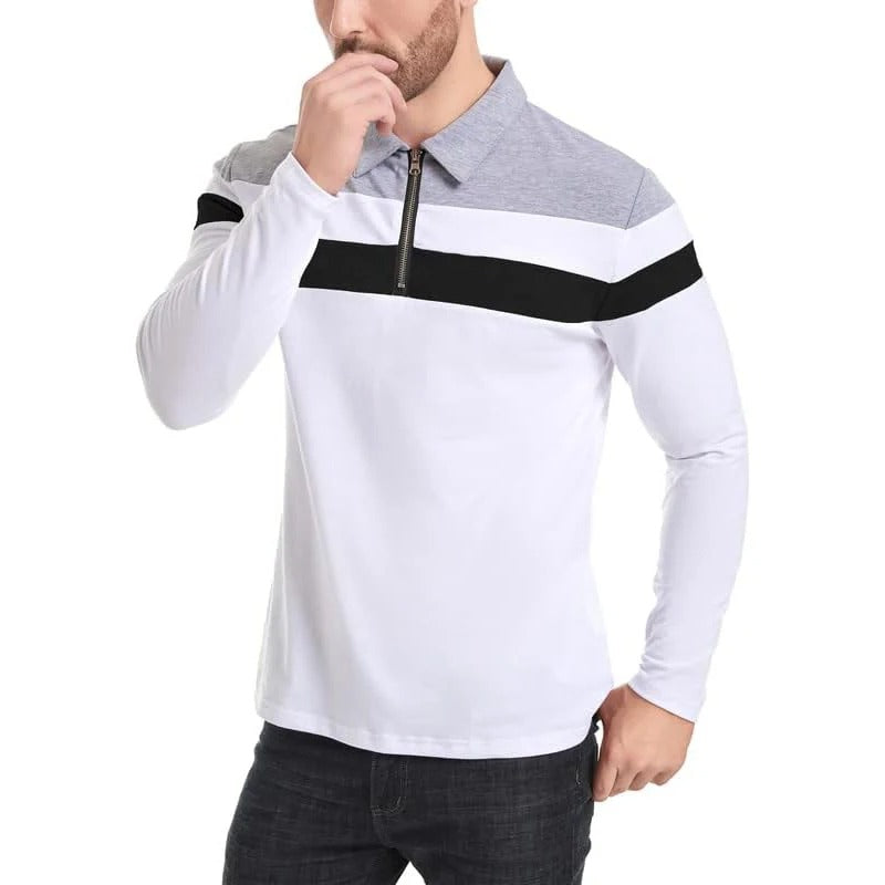 Elegante Gestreepte Sweater met Ritssluiting