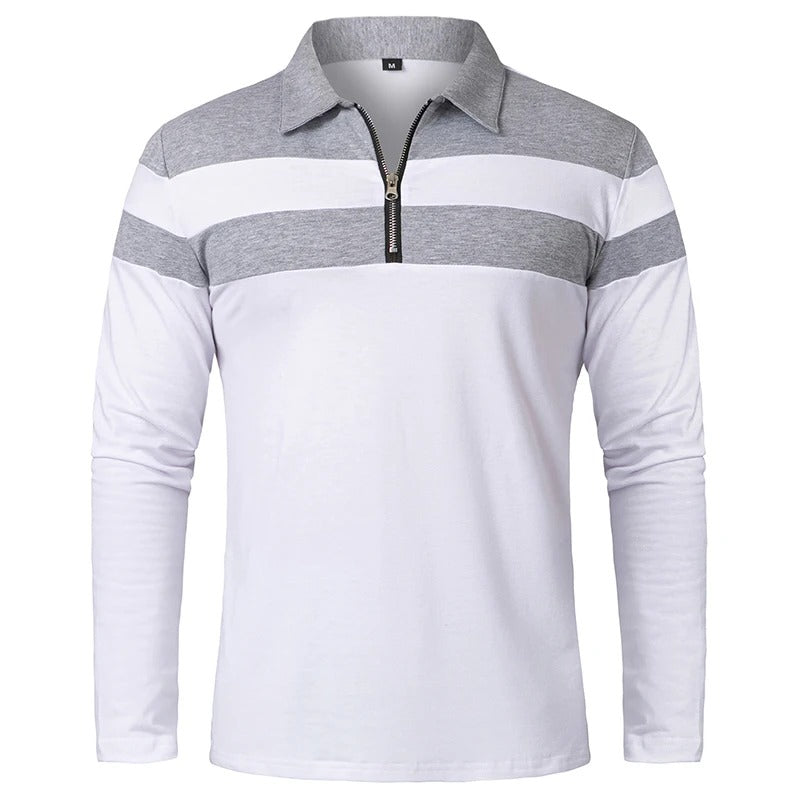 Elegante Gestreepte Sweater met Ritssluiting