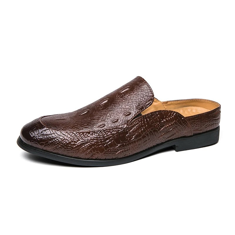Elegante geklede schoenen met krokodillenprint