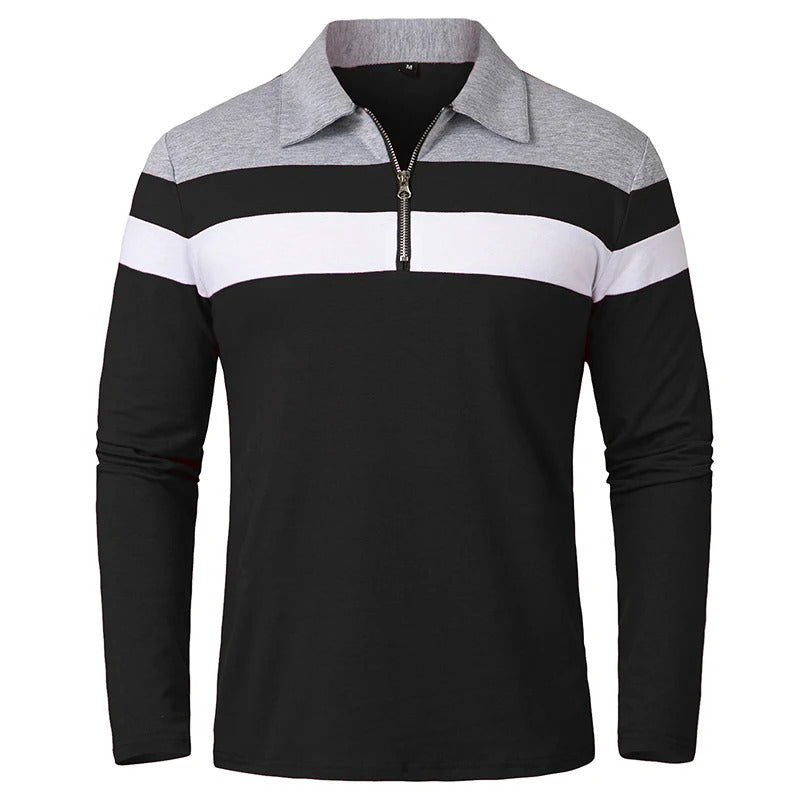 Elegante Gestreepte Sweater met Ritssluiting