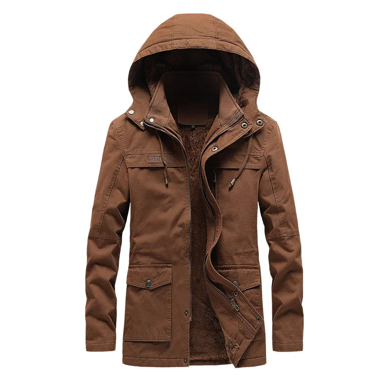 Casual katoenen winterjas