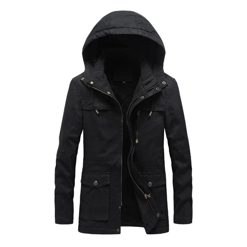 Casual katoenen winterjas