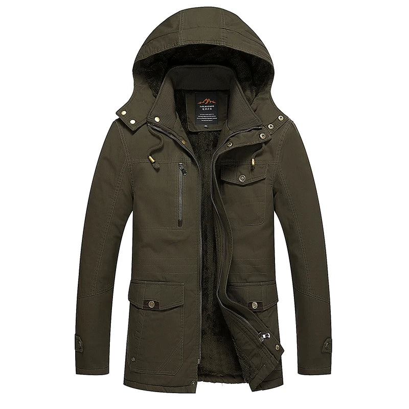 Elegante katoenen gewatteerde winterjas