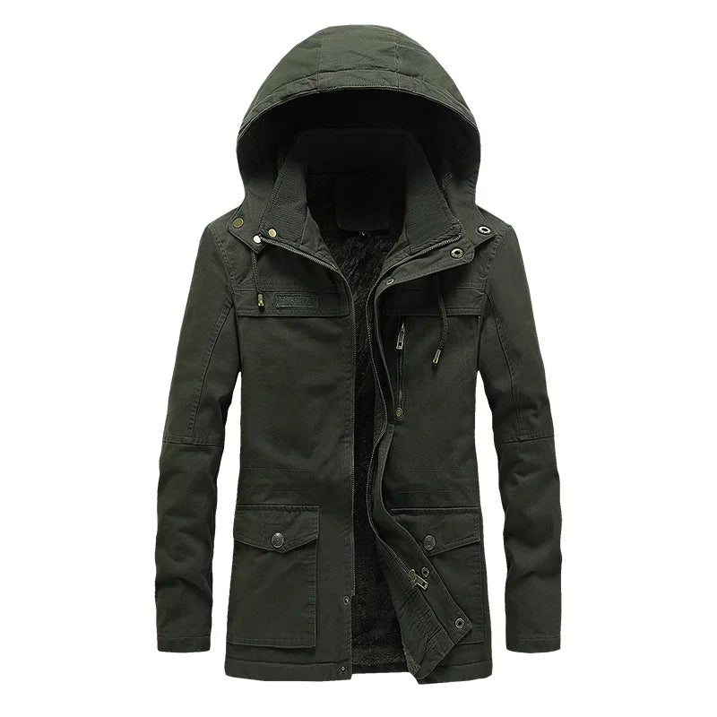 Casual katoenen winterjas