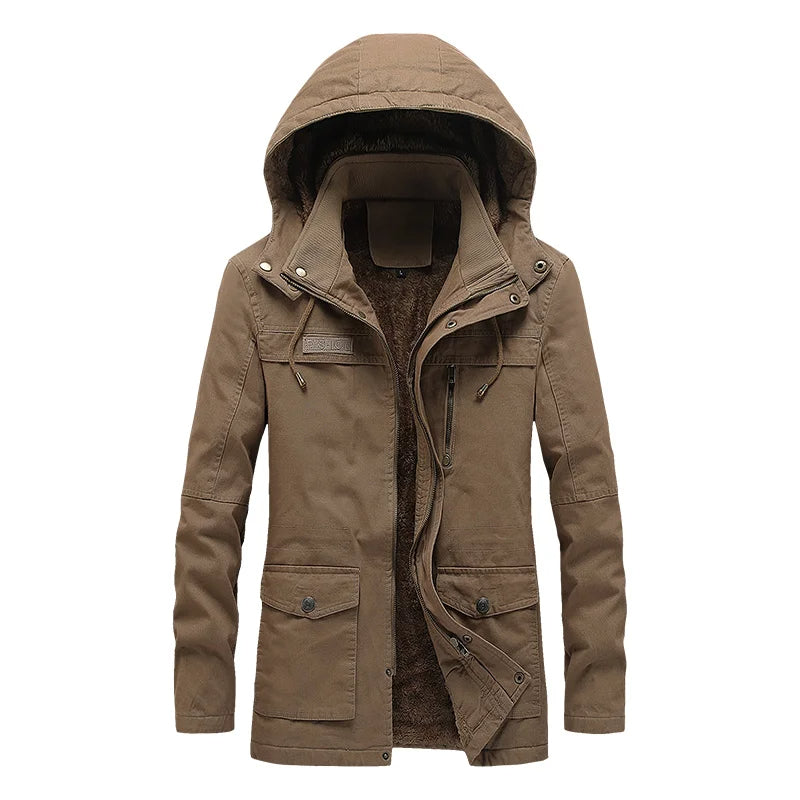 Casual katoenen winterjas