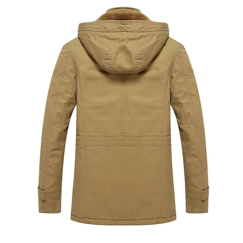 Elegante katoenen gewatteerde winterjas