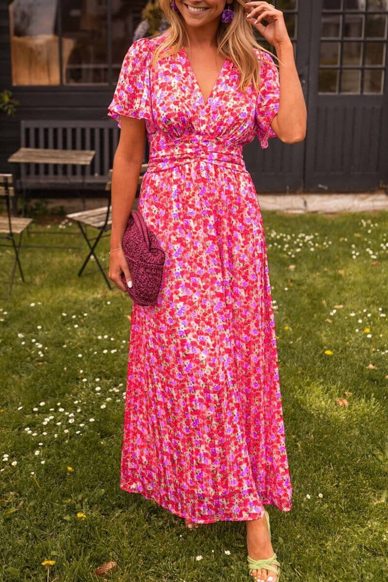 Elegante Maxi Dress met V-Halslijn
