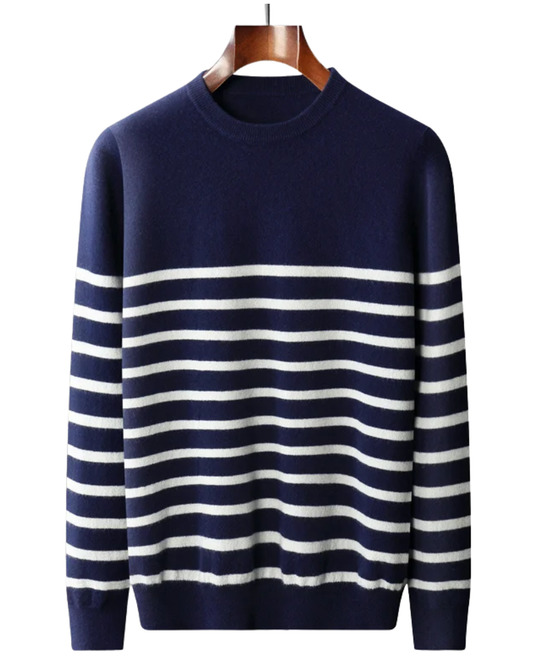 Elegante gestreepte wollen trui
