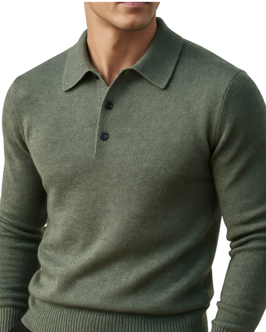 Elegant wollen poloshirt