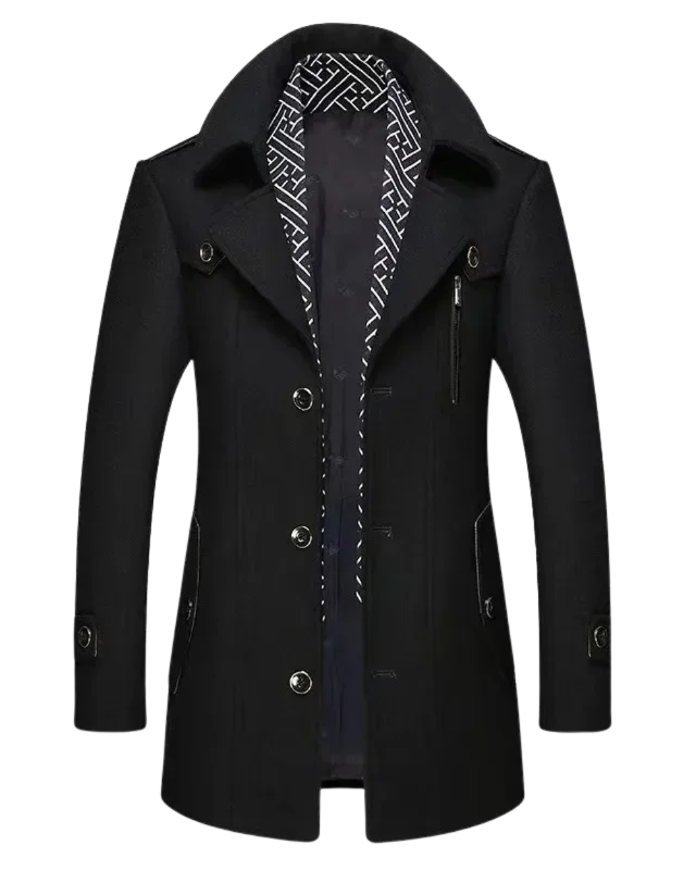 Elegante wollen trenchcoat