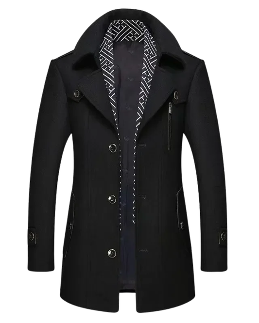 Elegante wollen trenchcoat