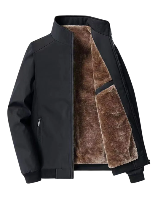 Met fleece gevoerde jas