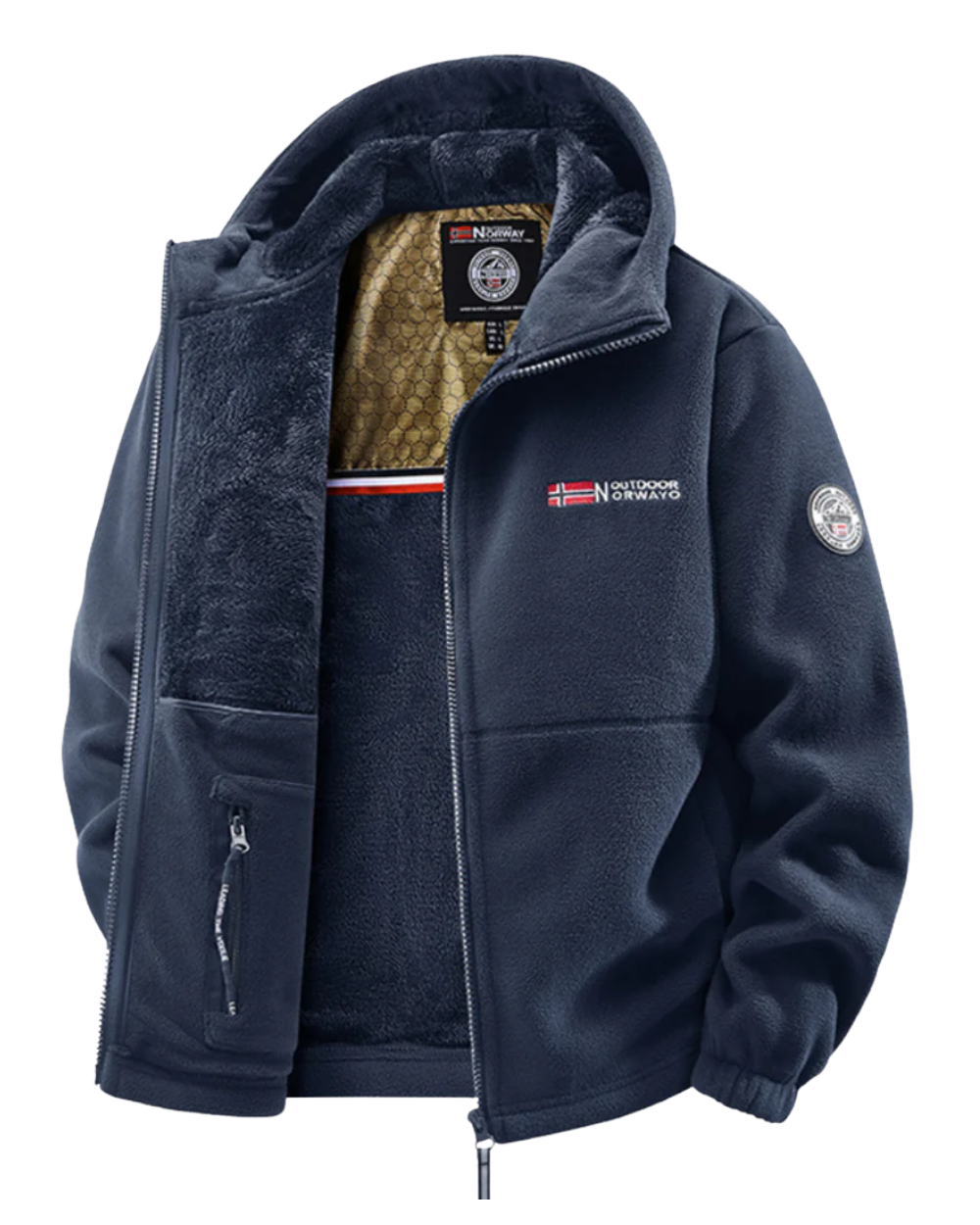 Elegante fleece gevoerde jas