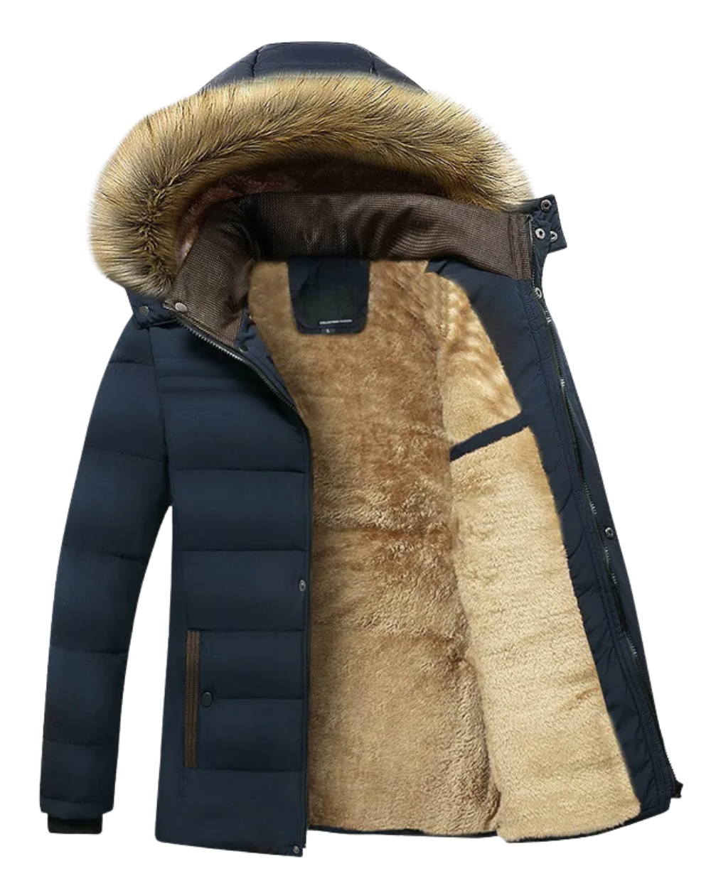 Elegant Katoenen Fleece Winterjas