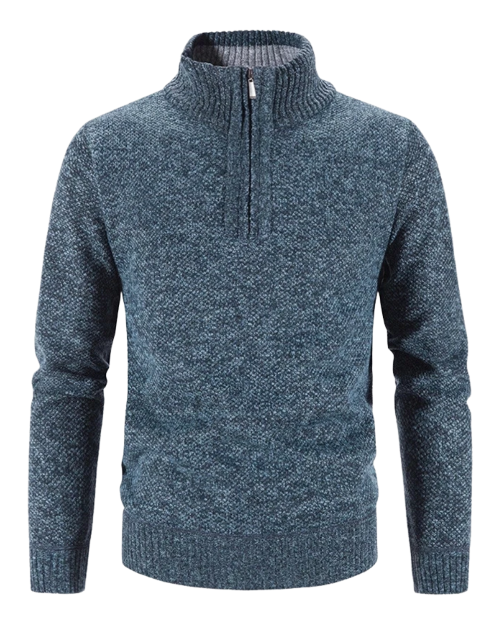 Elegante dikke fleece trui met ritssluiting