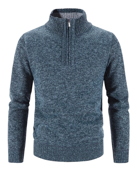 Elegante dikke fleece trui met ritssluiting