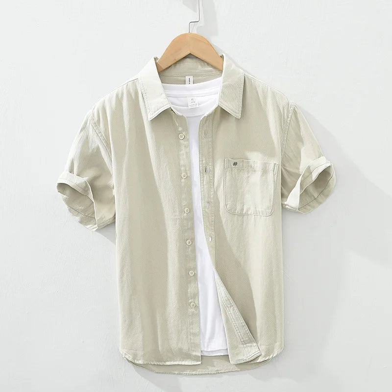 Katoenen shirt met korte mouwen