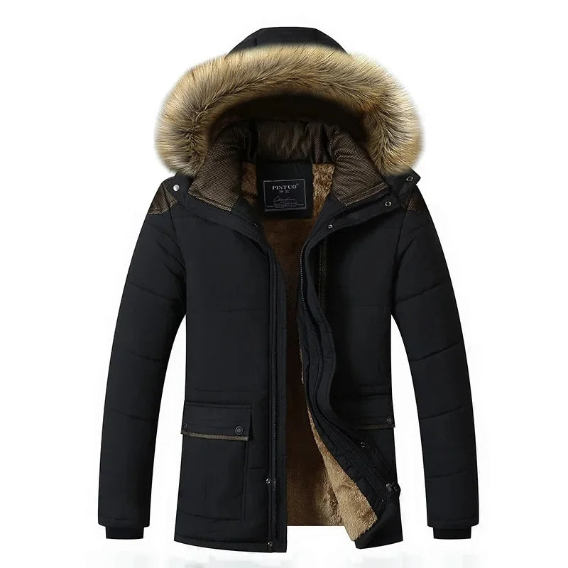 Elegante gewatteerde fleece winterjas
