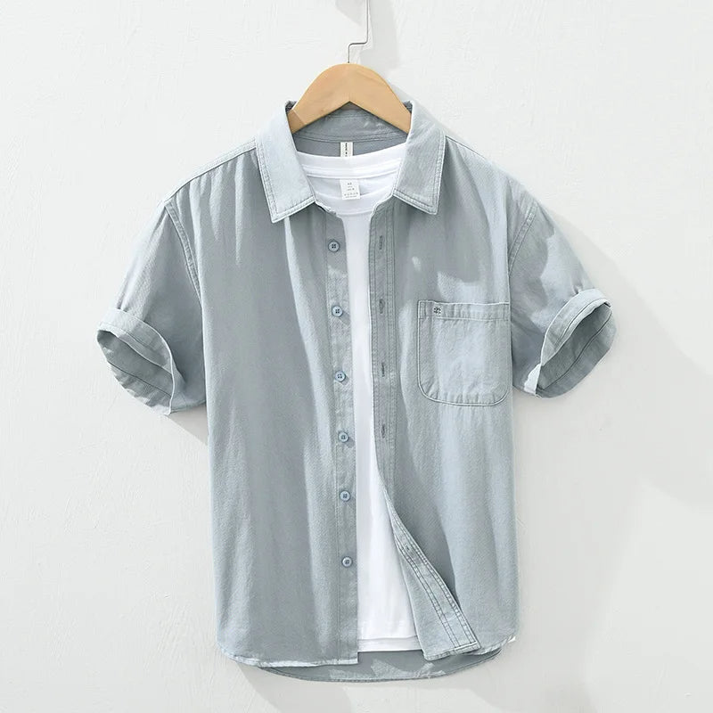 Katoenen shirt met korte mouwen