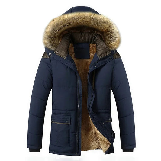 Elegante gewatteerde fleece winterjas
