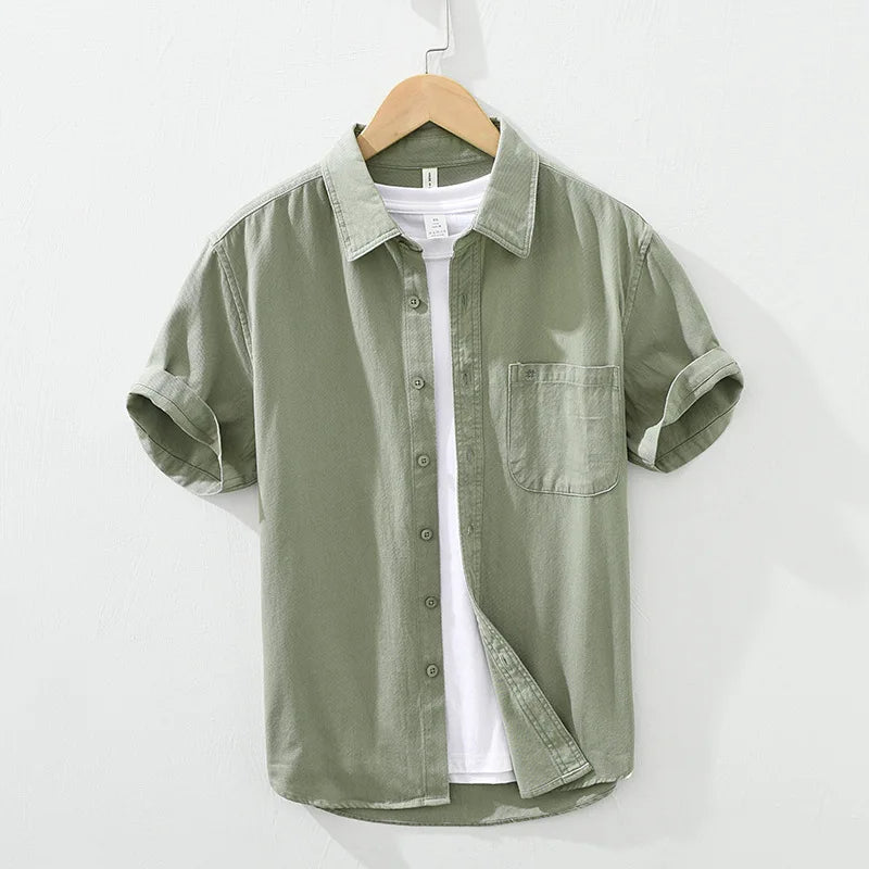 Katoenen shirt met korte mouwen