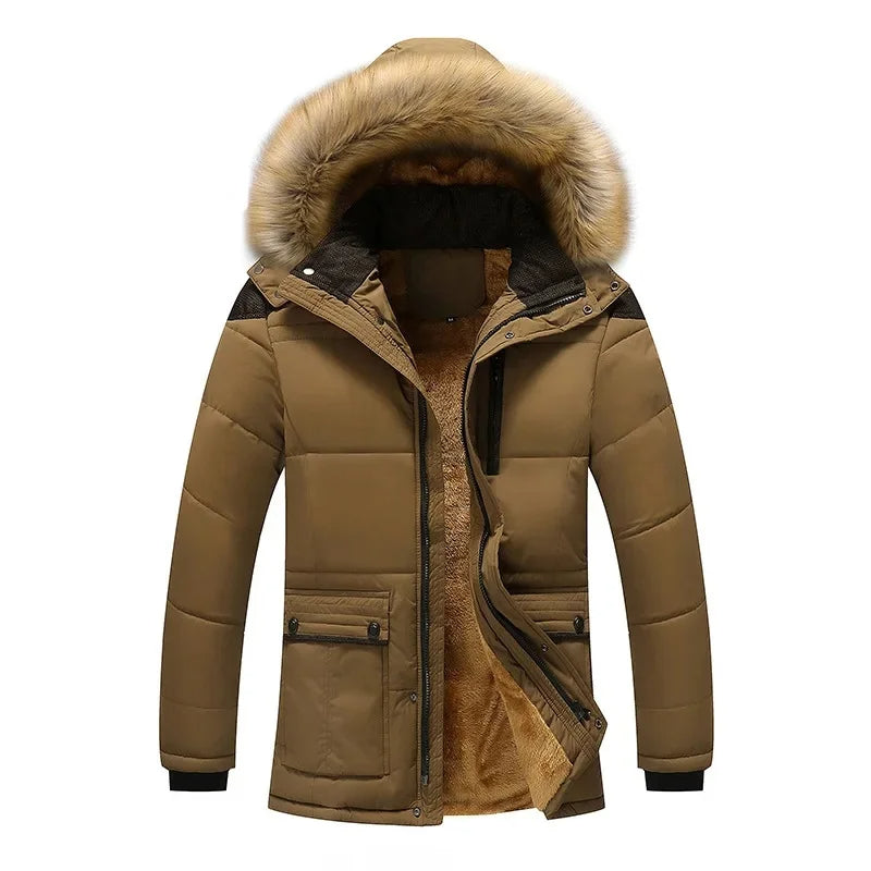 Elegante gewatteerde fleece winterjas