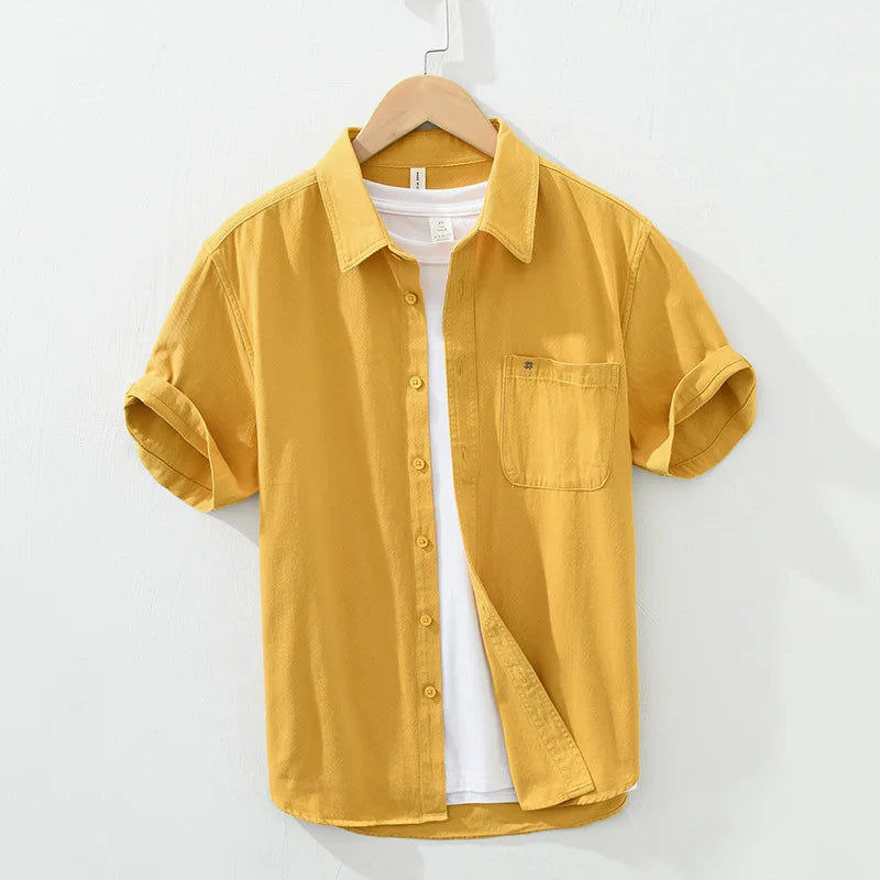 Katoenen shirt met korte mouwen
